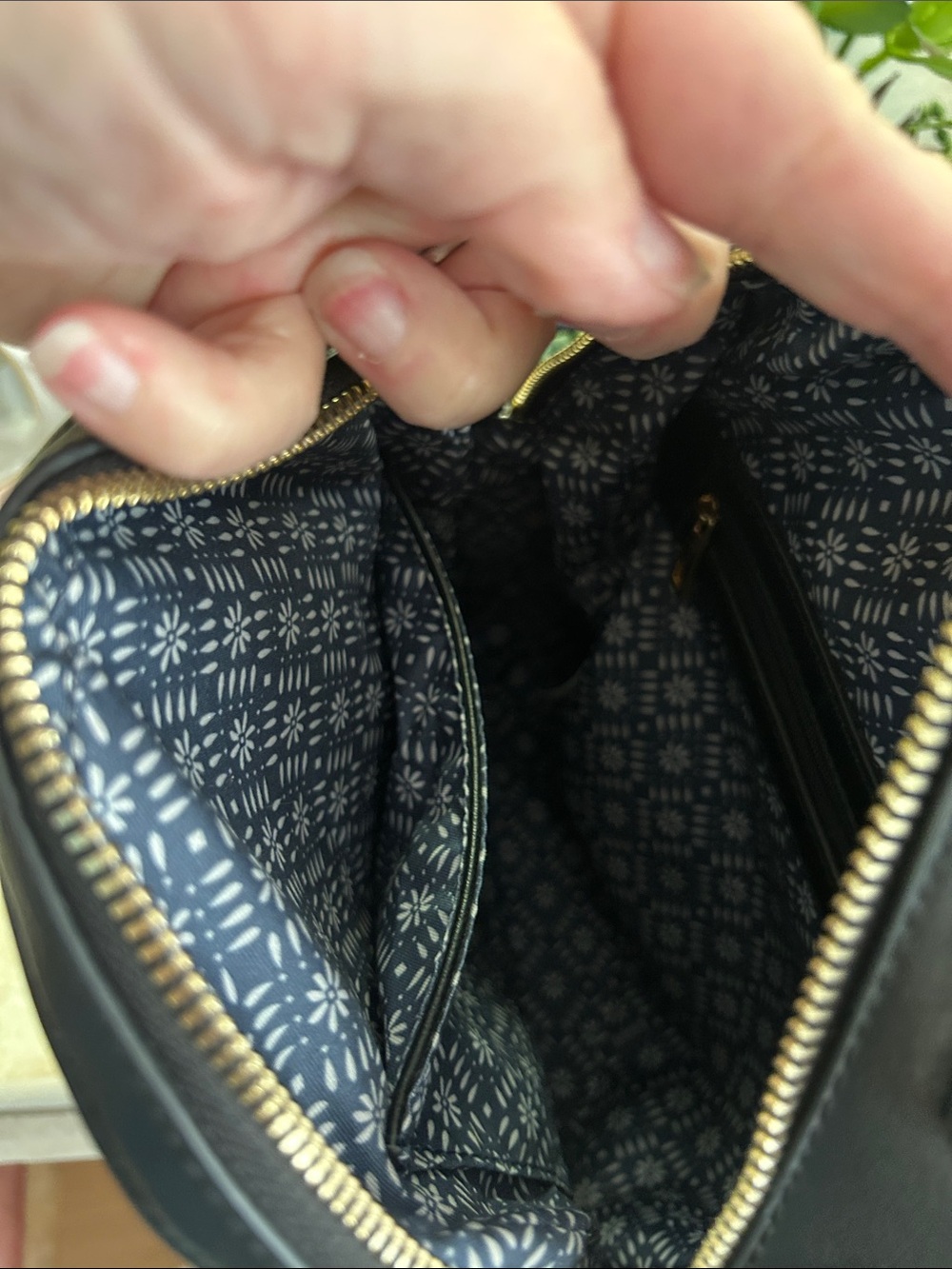 Black Floral Appliqué Mini Backpack - Women's Bag - Picture 3 of 7